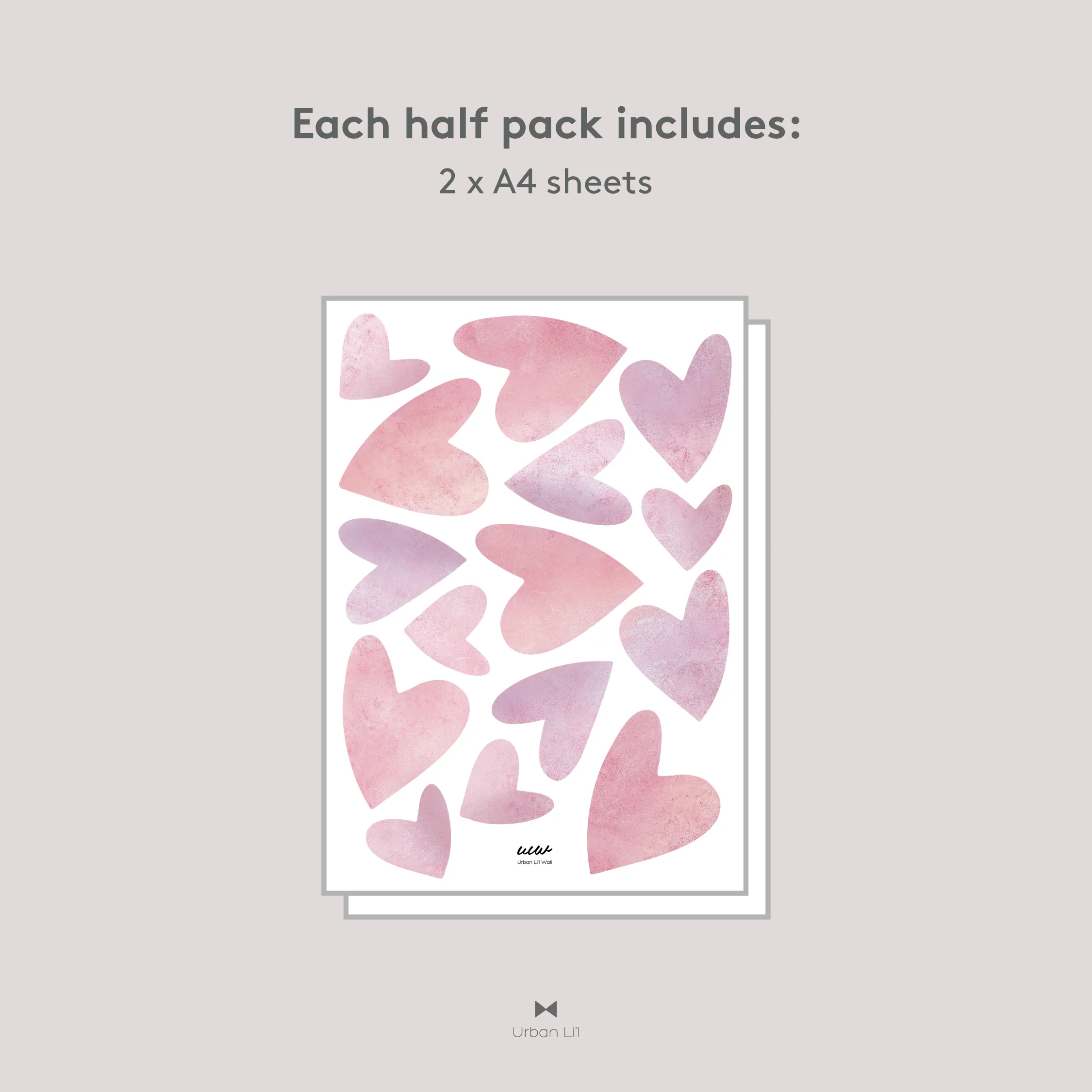 Hearts Fabric Decal