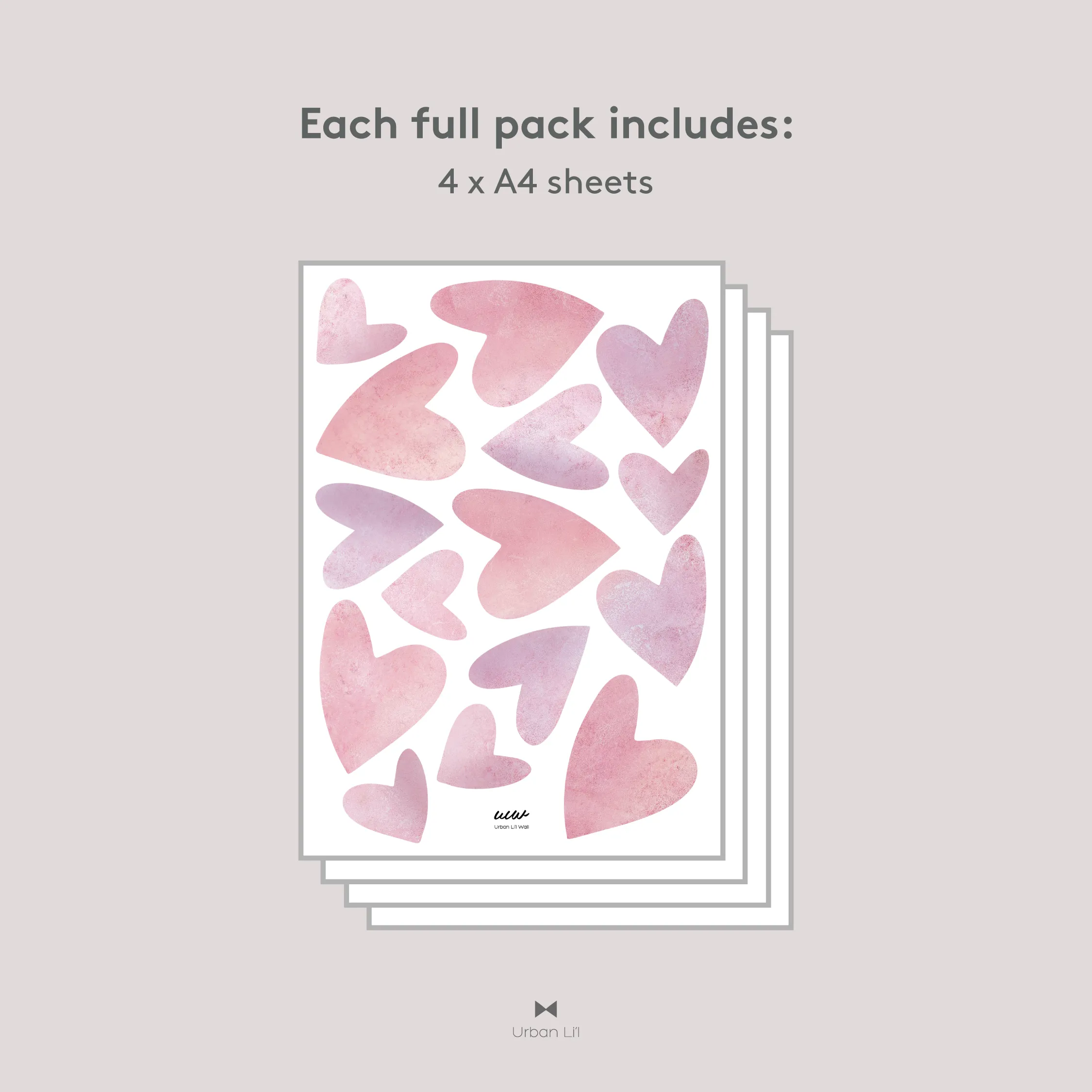 Hearts Fabric Decal