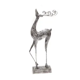Heaven Sends Silver Reindeer on Plinth Christmas Decoration