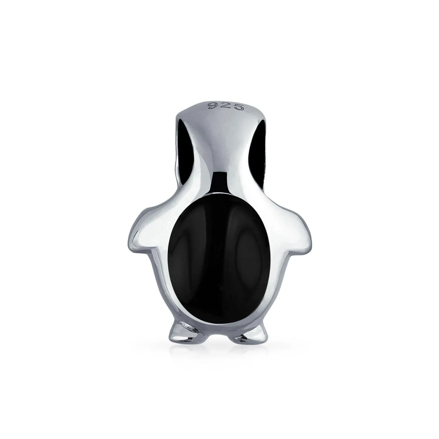 Holiday Christmas Snowman Penguin Charm Bead .925 Sterling Silver