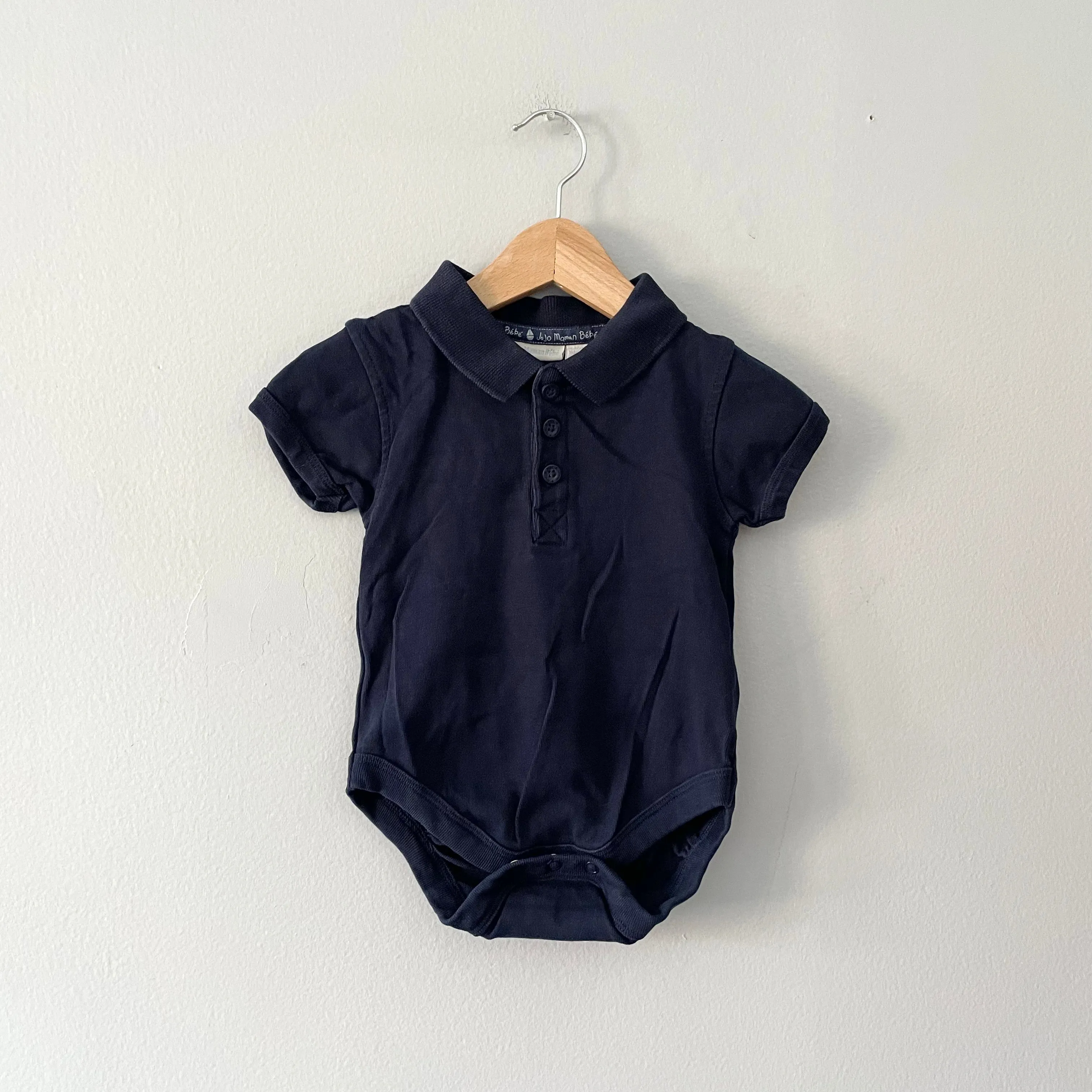 Jojo Maman Bebe / Polo onesie x overall set / 6-12M