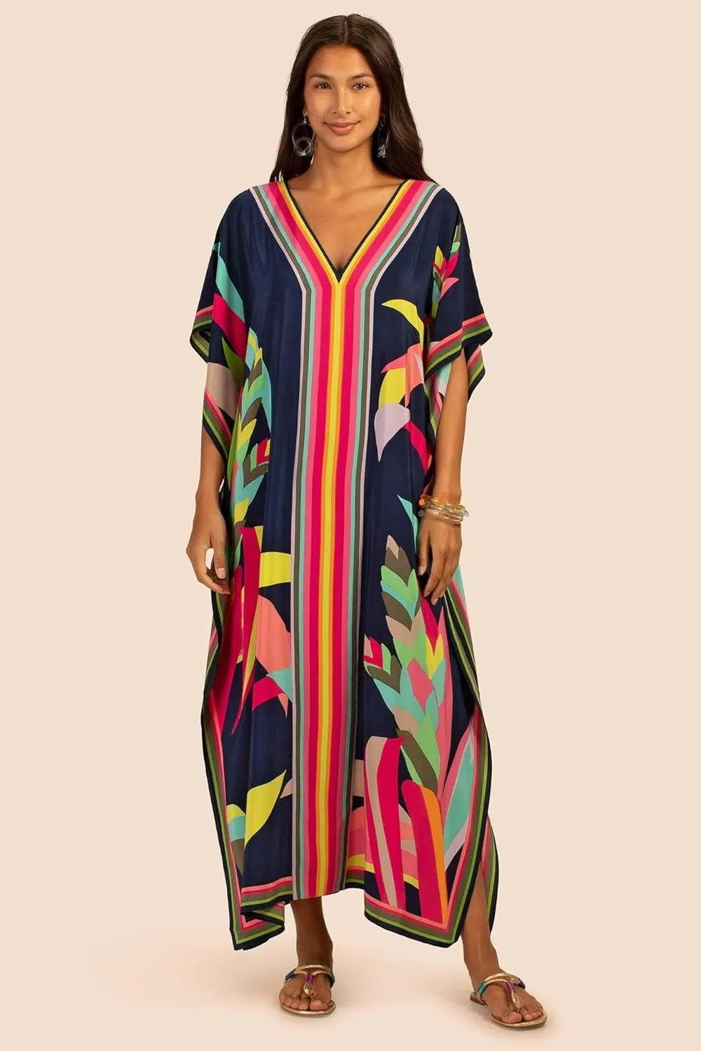 Kaftan for Women Plus Size Bathing Suit Cover up Vneck Batwing Dress Loose fit Moroccan Caftan mumu Dresses
