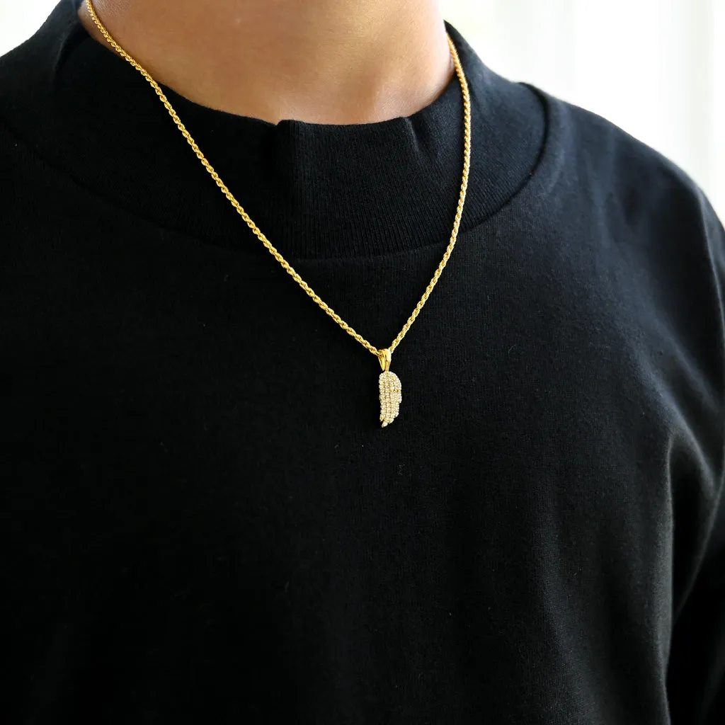 Kids Gold Angel Wing Pendant