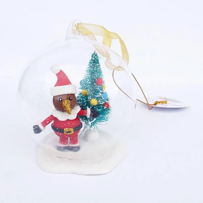 Kiwi in a Christmas Ball Ornament