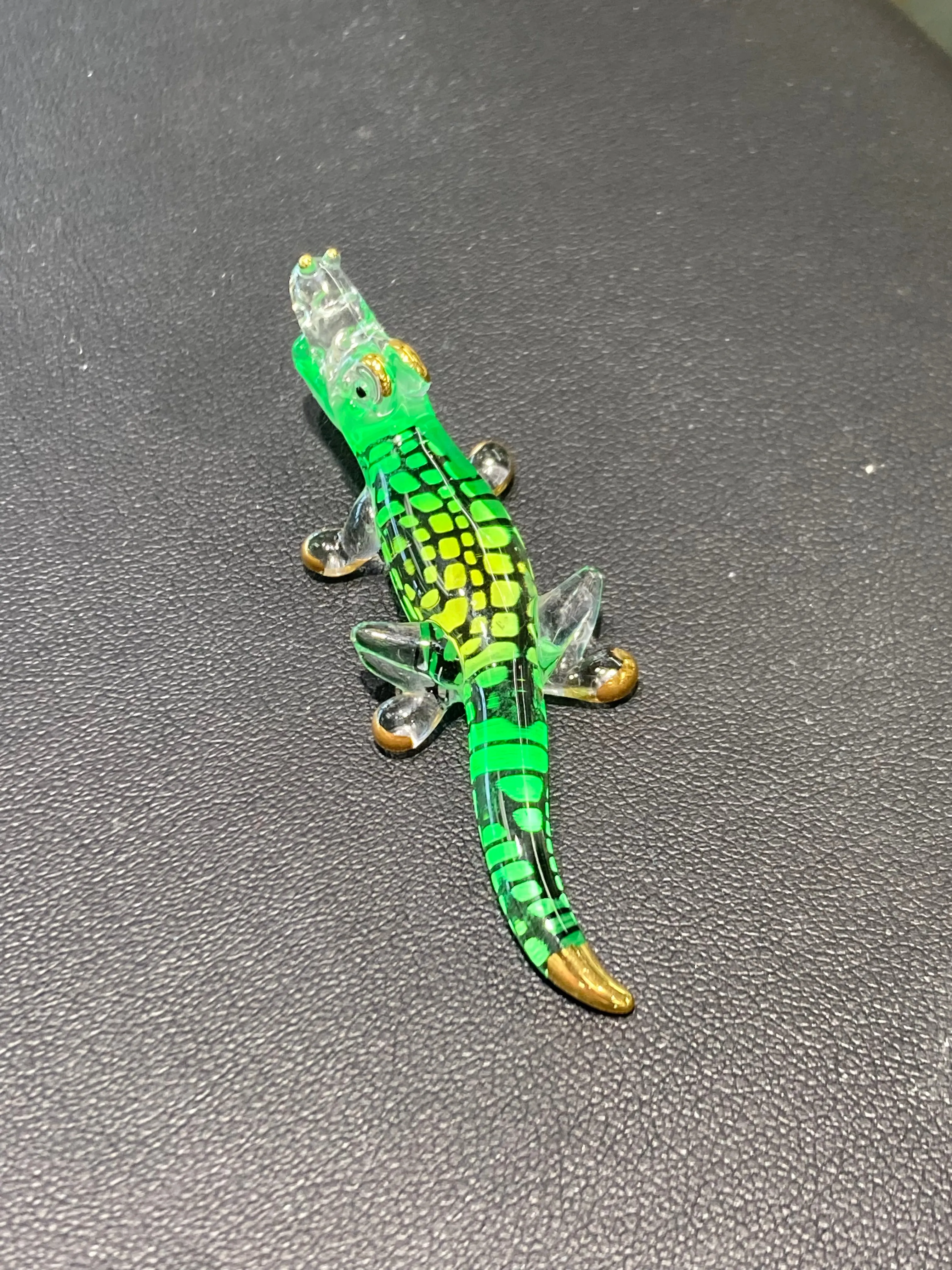 Little Alligator Glass Figurine