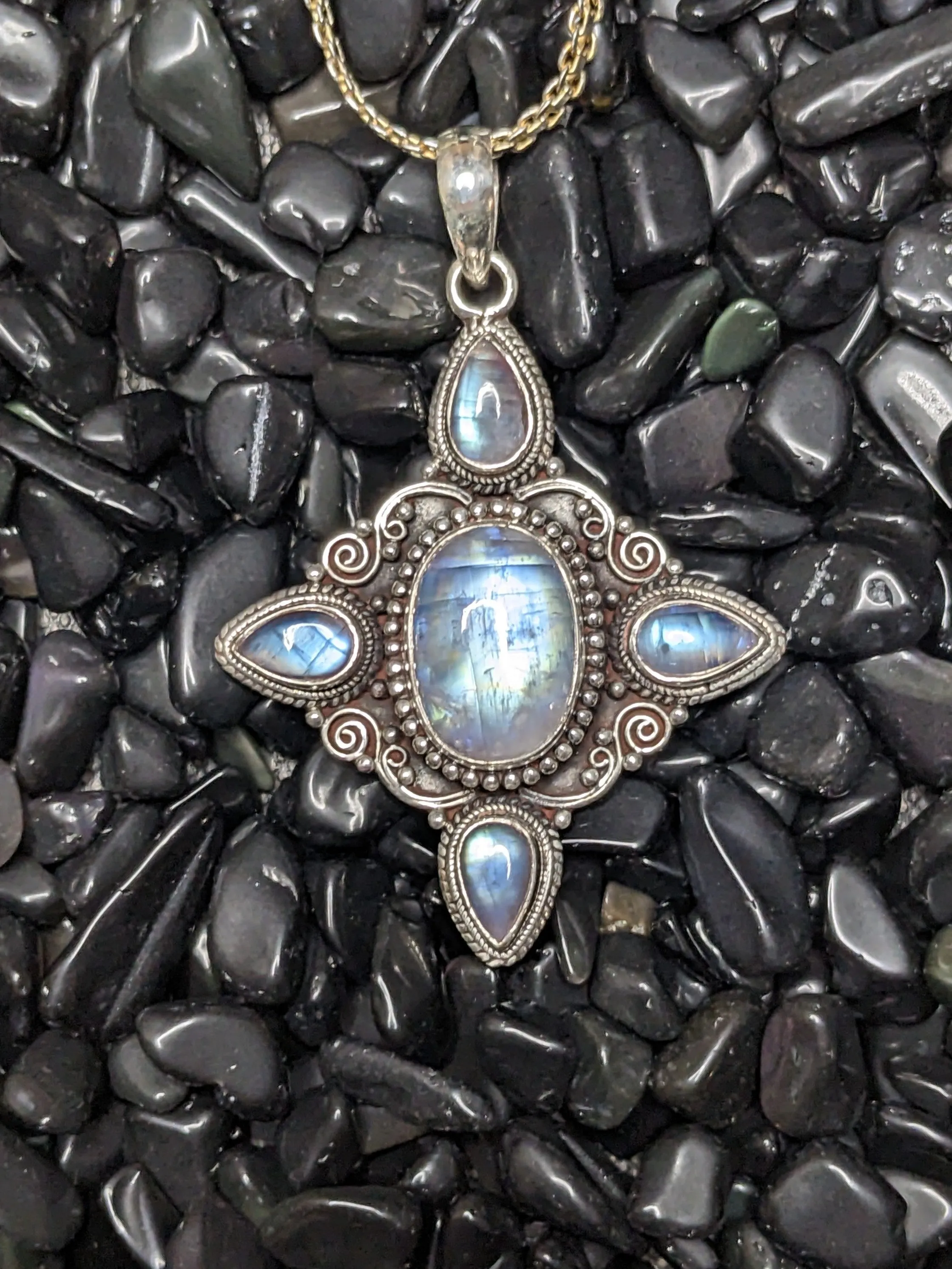 Luminescent Star of Moonlight Moonstone Pendant