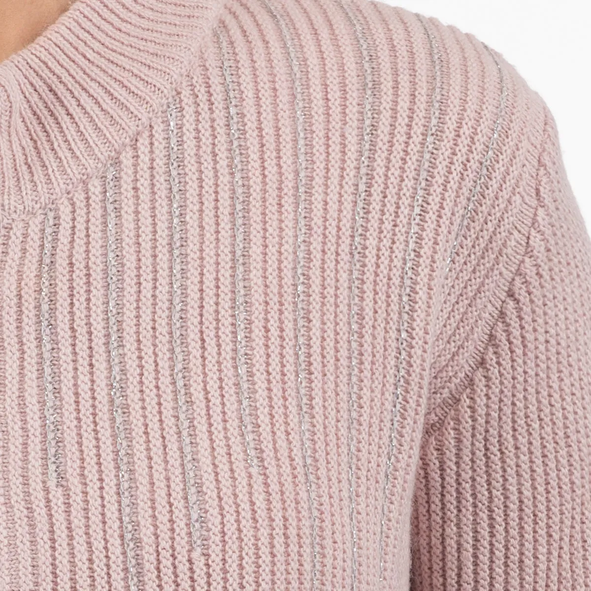 Lurex Zip Cardigan in Angel Wing