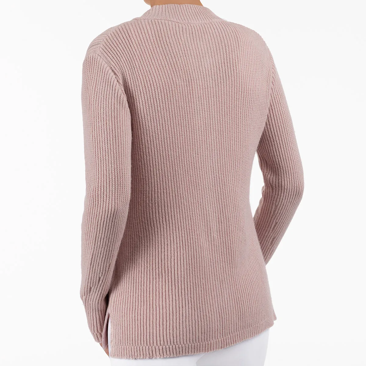 Lurex Zip Cardigan in Angel Wing