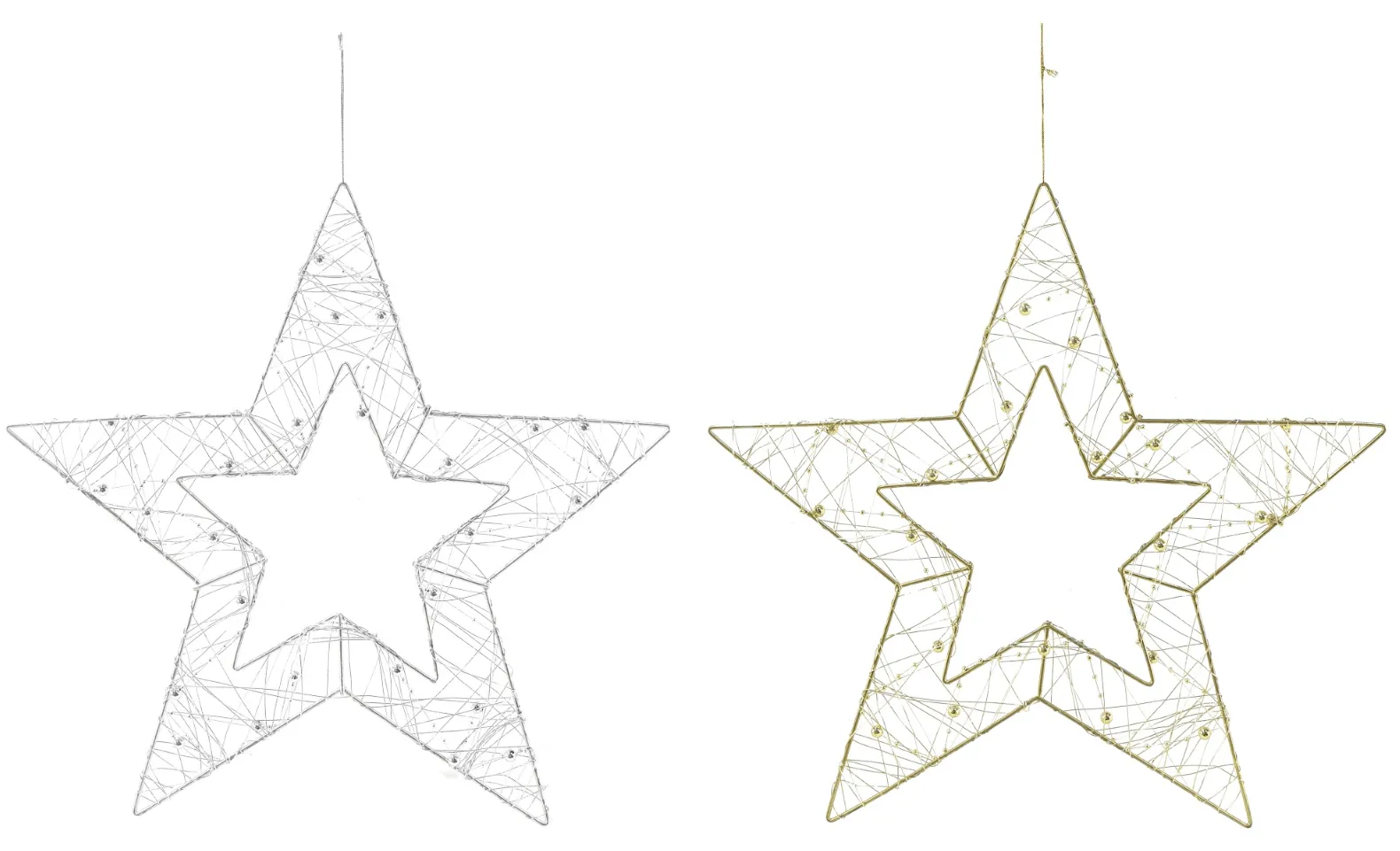 Metallic Silhouette Bead Star (40cm)