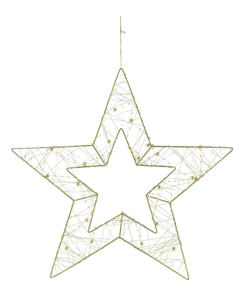 Metallic Silhouette Bead Star (40cm)