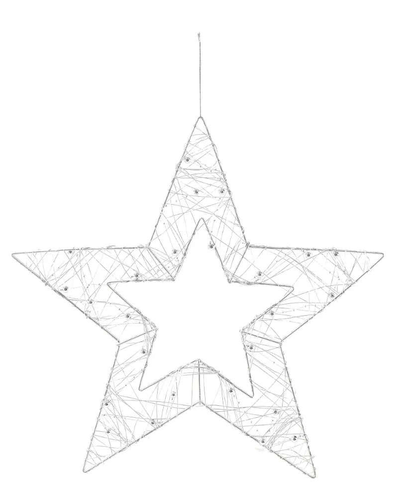 Metallic Silhouette Bead Star (40cm)