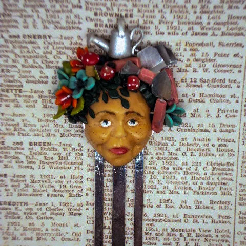 Mrs Gardener Whimsy Head Bookmark