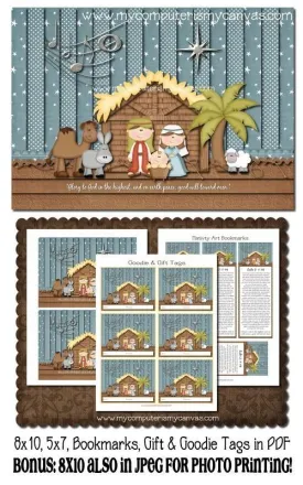 Nativity Gift Set PRINTABLE {Clearance}