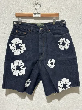Denim Tears Cotton Wreath Raw Jean Shorts - New