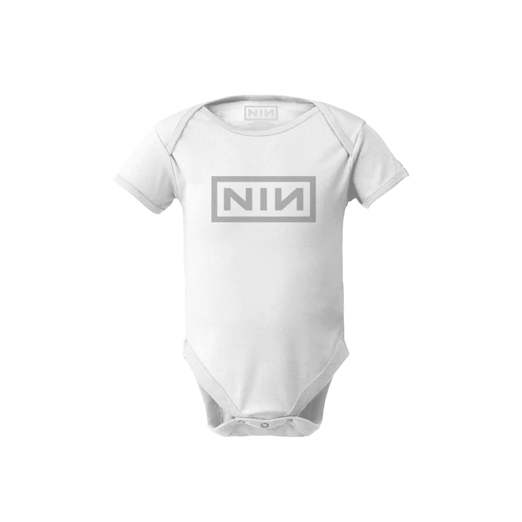 NIN LOGO WHITE ONESIE