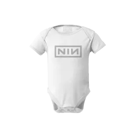 NIN LOGO WHITE ONESIE