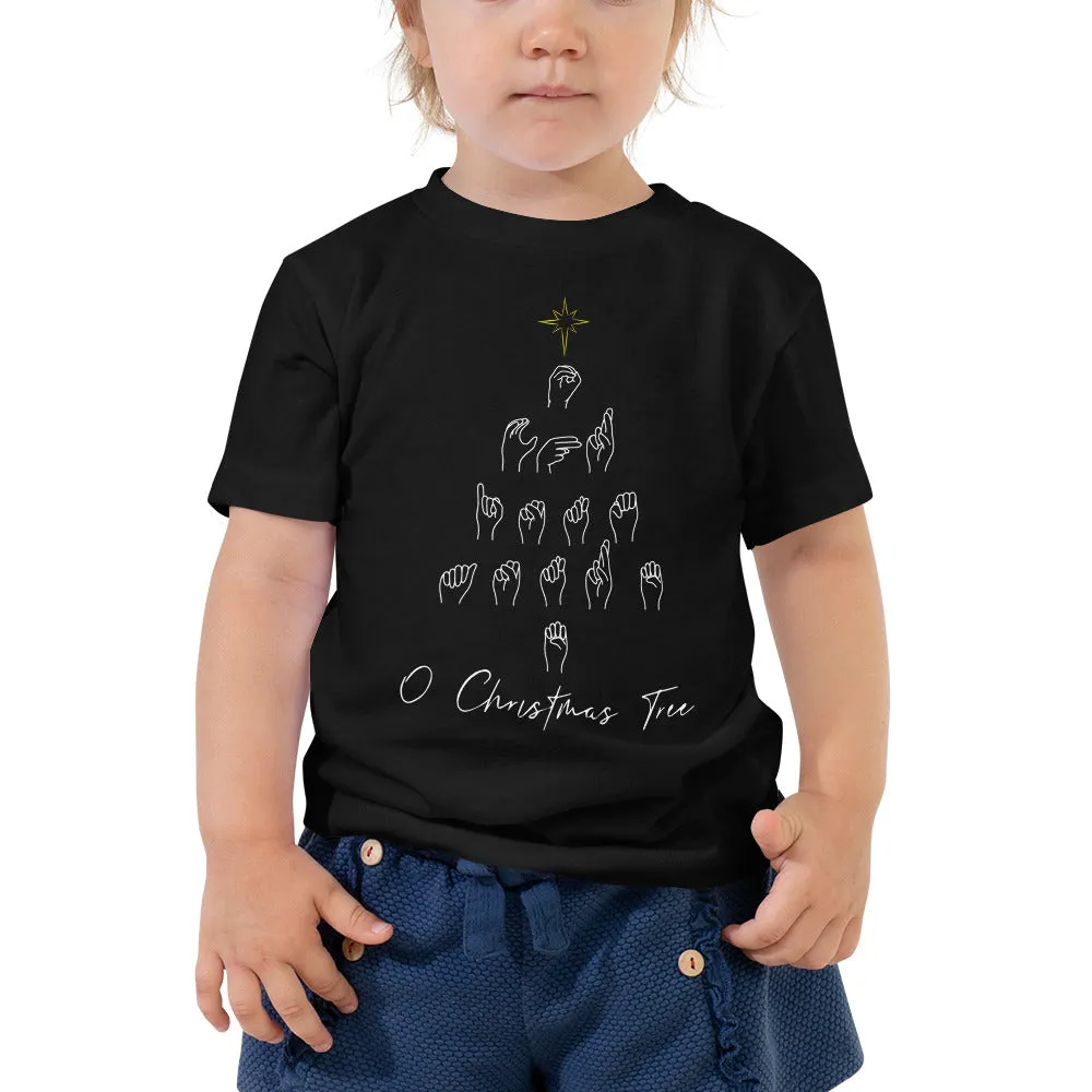 O Christmas Tree (White Font) - Toddler Short Sleeve Tee