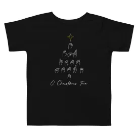 O Christmas Tree (White Font) - Toddler Short Sleeve Tee