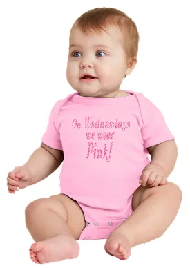 On Wednesdays We Wear Pink Baby Bodysuit Mean Girls Inspired
