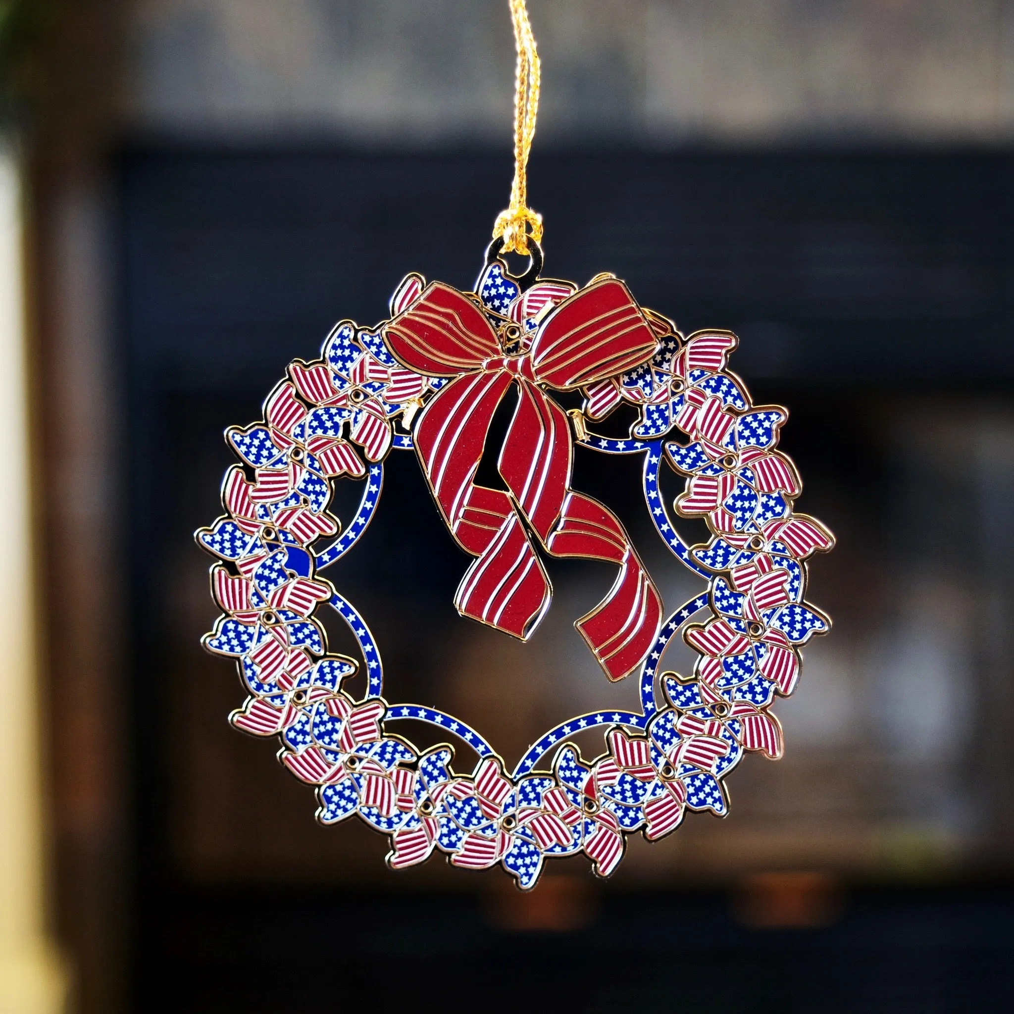 Patriotic Wreath Ornament