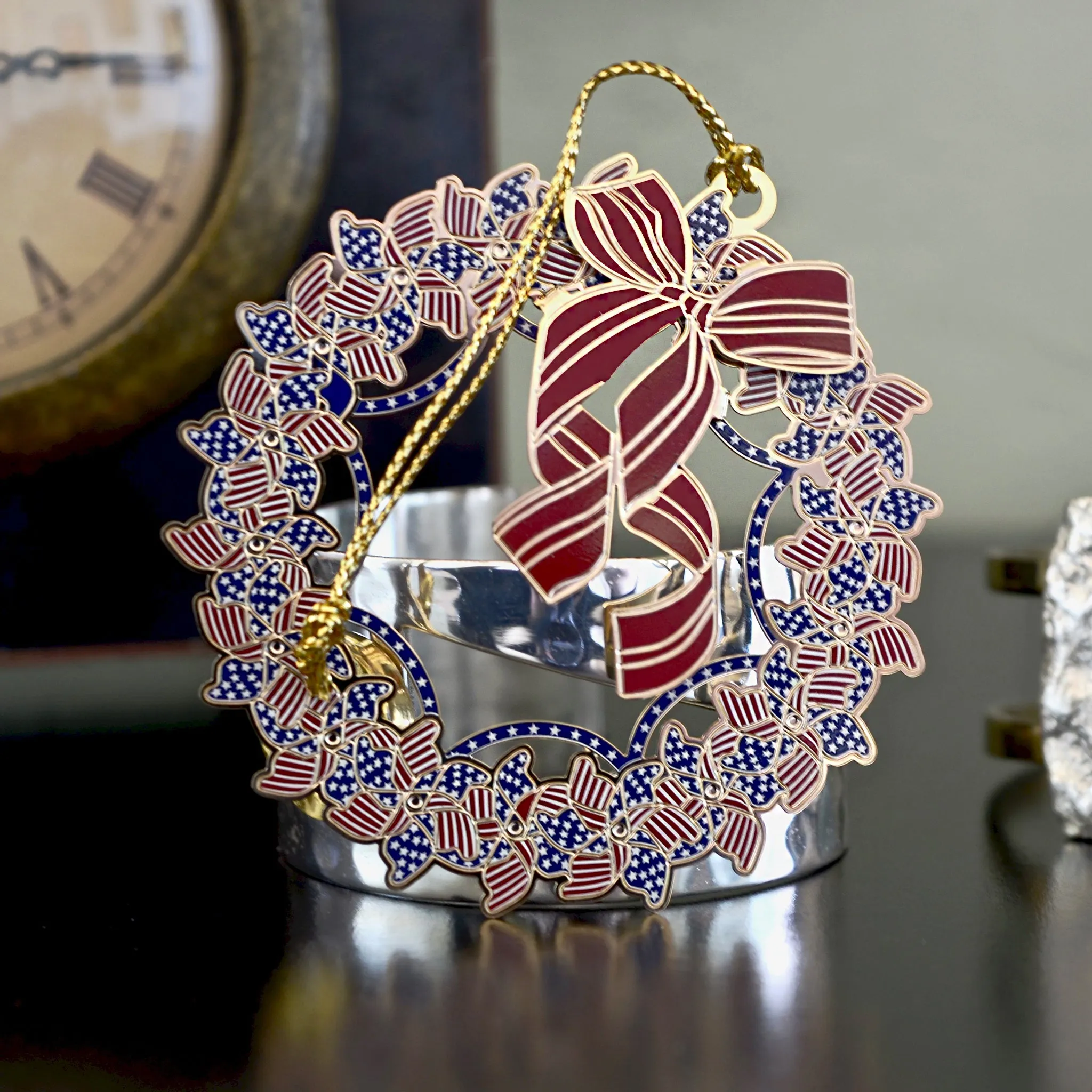 Patriotic Wreath Ornament