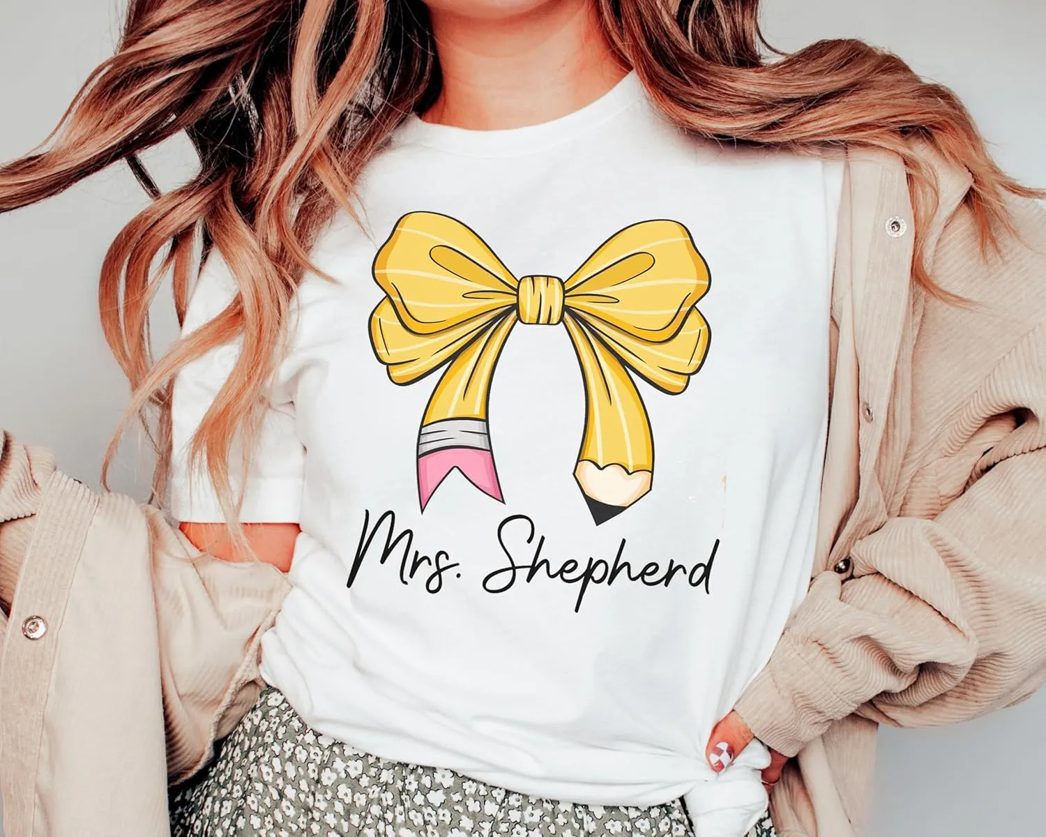 Personalized Teacher Shirt with Name, Teacher Crewneck Sweatshirt, Teachers Appreciation Gifts, Gift for Teachers