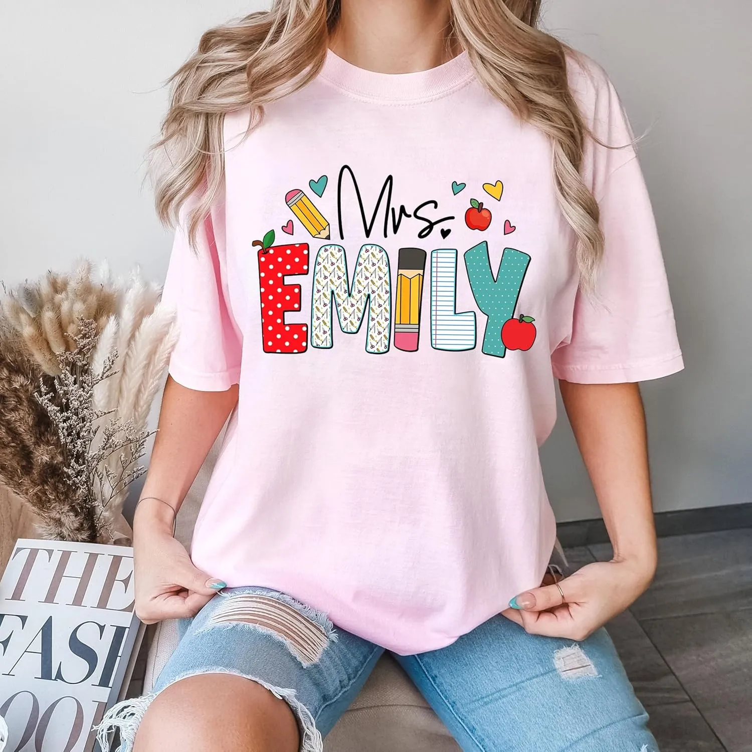 Personalized Teacher Shirt with Name, Teacher Crewneck Sweatshirt, Teachers Appreciation Gifts, Gift for Teachers