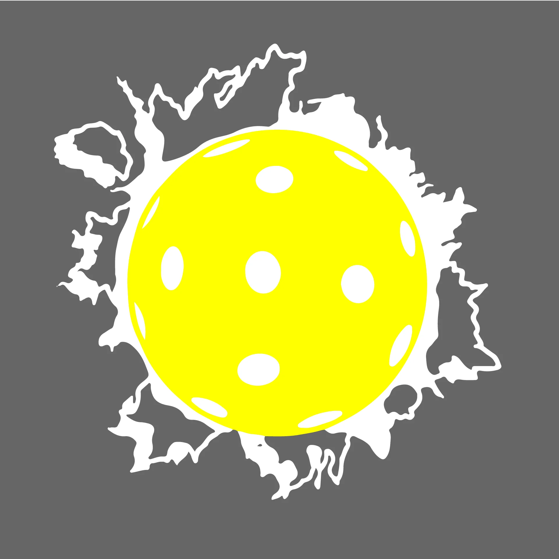 Pickleball Broken Window | Pickleball Car Decal And Pickleball Sticker