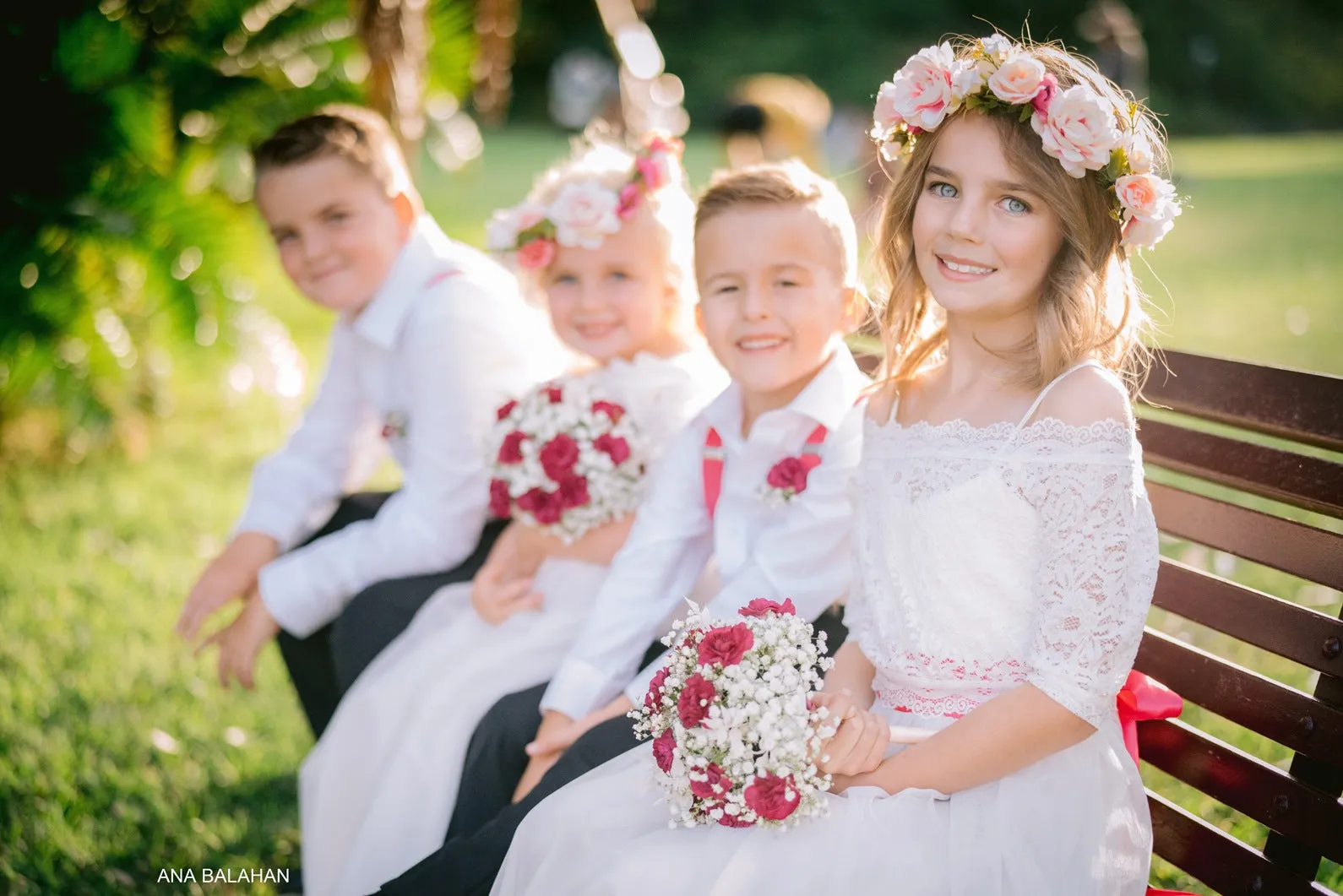 Pink floral crown