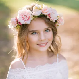Pink floral crown