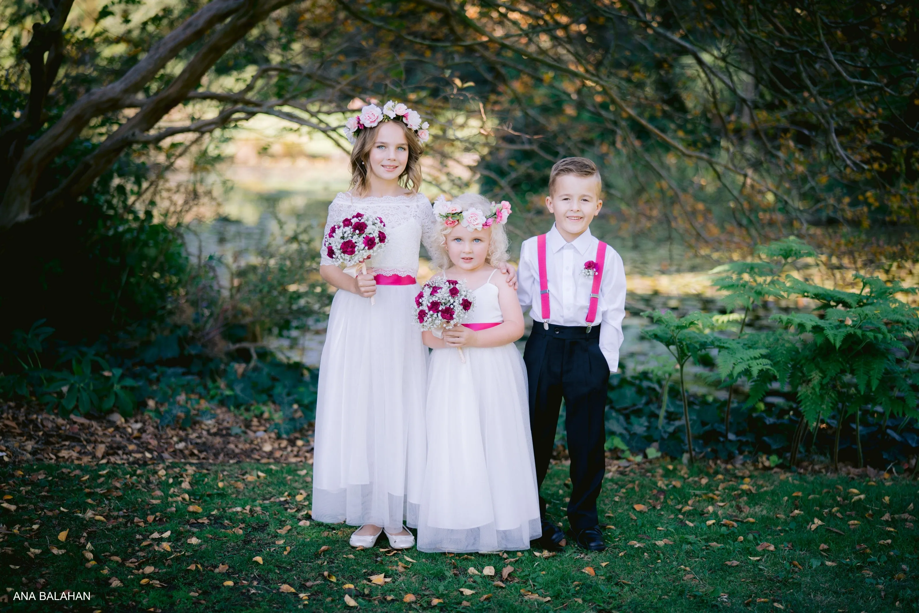 Pink floral crown