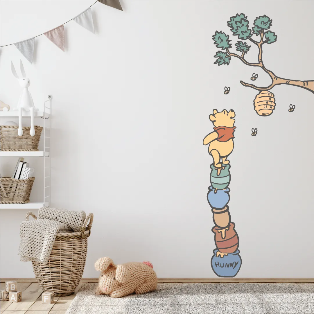 Pooh's Honey Stack Fabric Decal