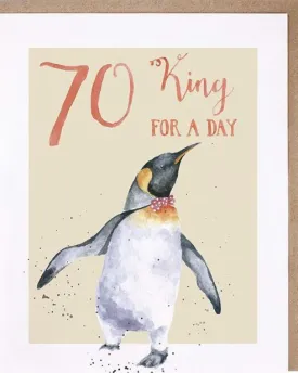 "70 King for a Day" Birthday Greeting Card from Wrendale