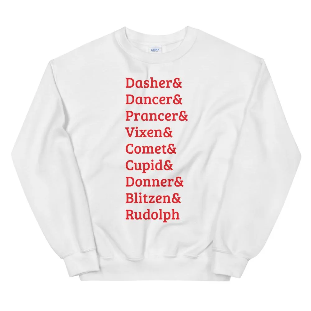 Reindeer Names Sweatshirt