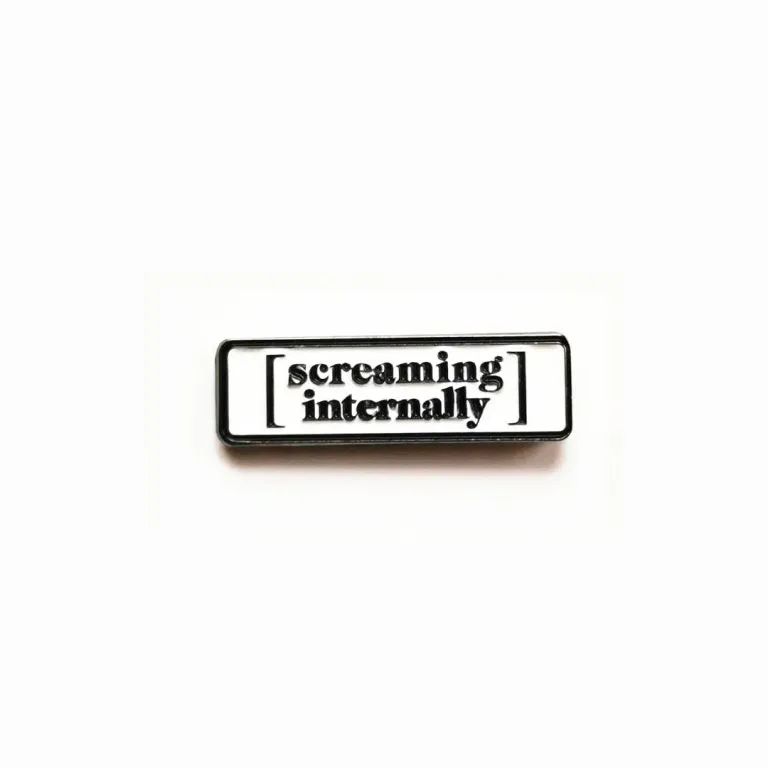 Screaming Internally Enamel Pin
