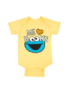 Sesame Street Cookie Monster - Me Love Books baby bodysuit