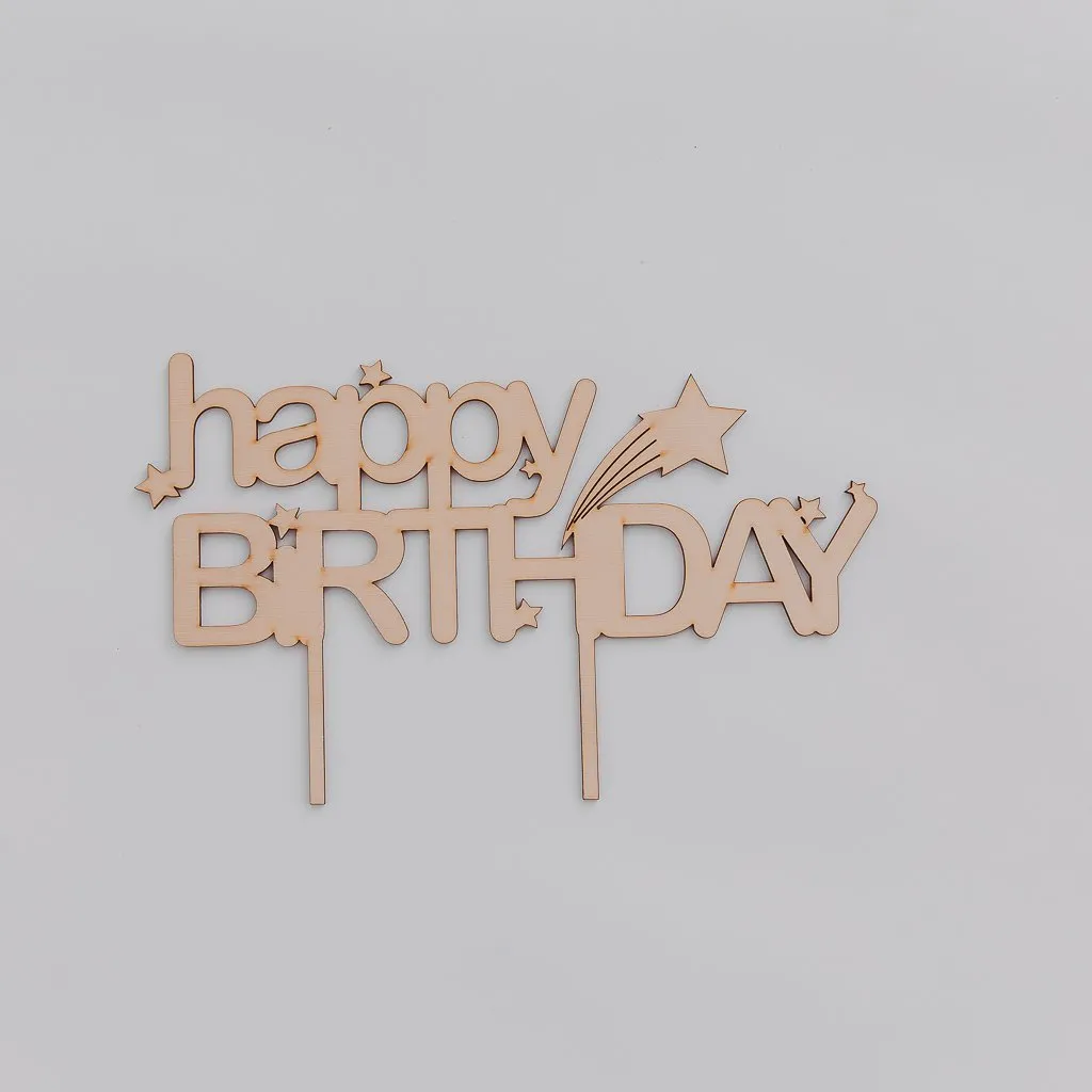 Shooting Star Happy Birthday Cake Topper