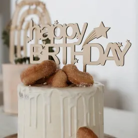 Shooting Star Happy Birthday Cake Topper