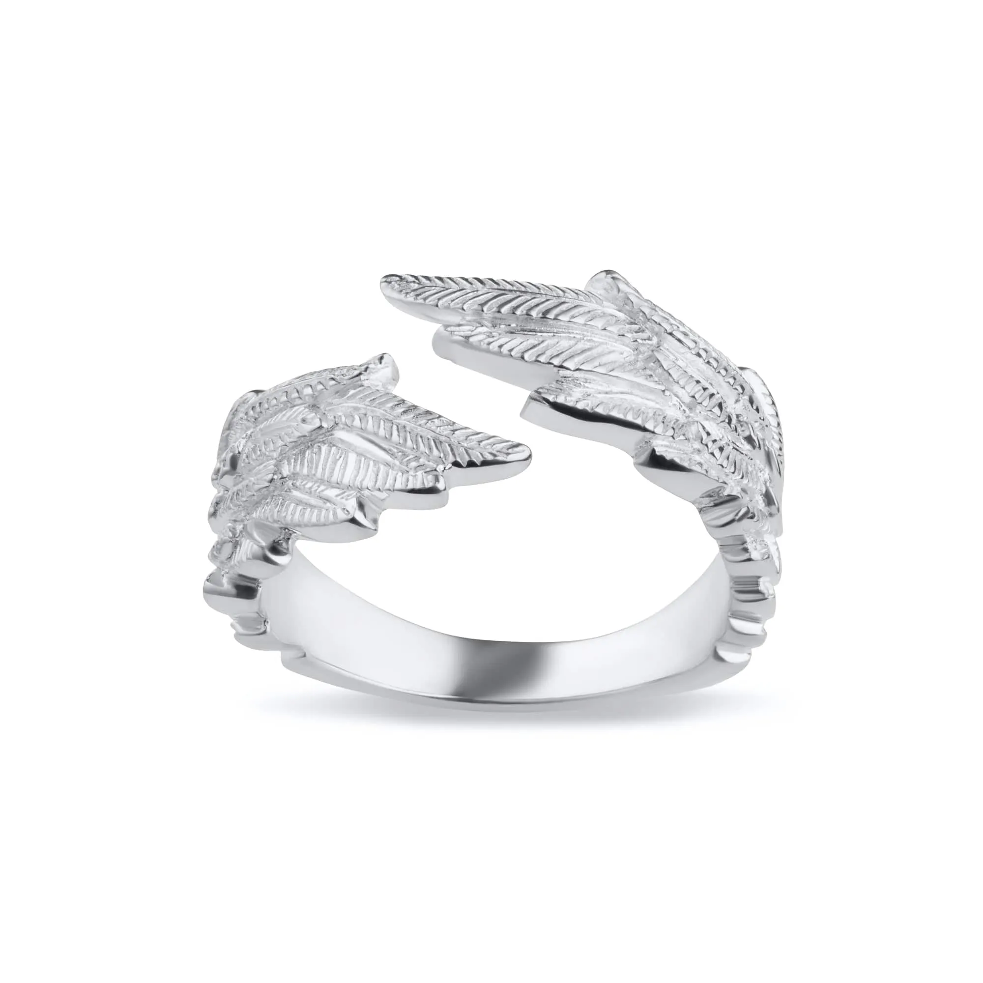 Silver Angel Wing Hug Ring