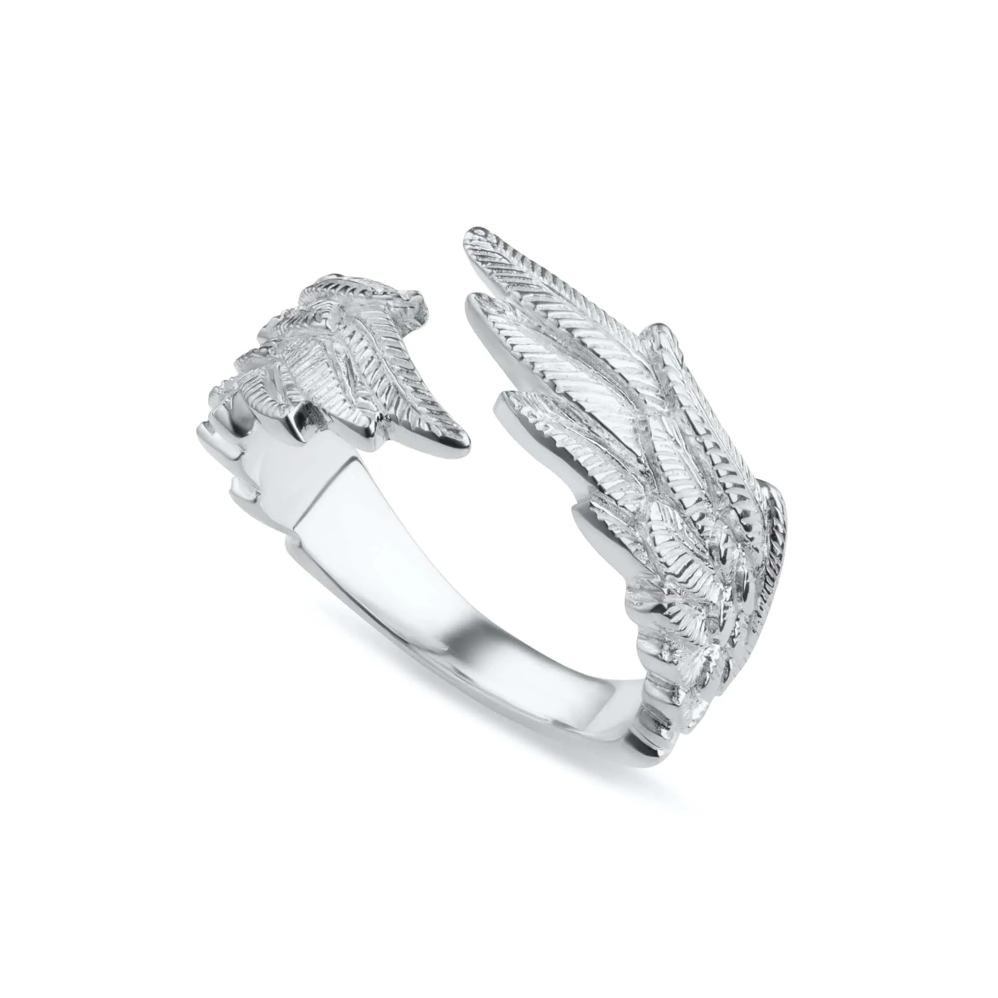 Silver Angel Wing Hug Ring