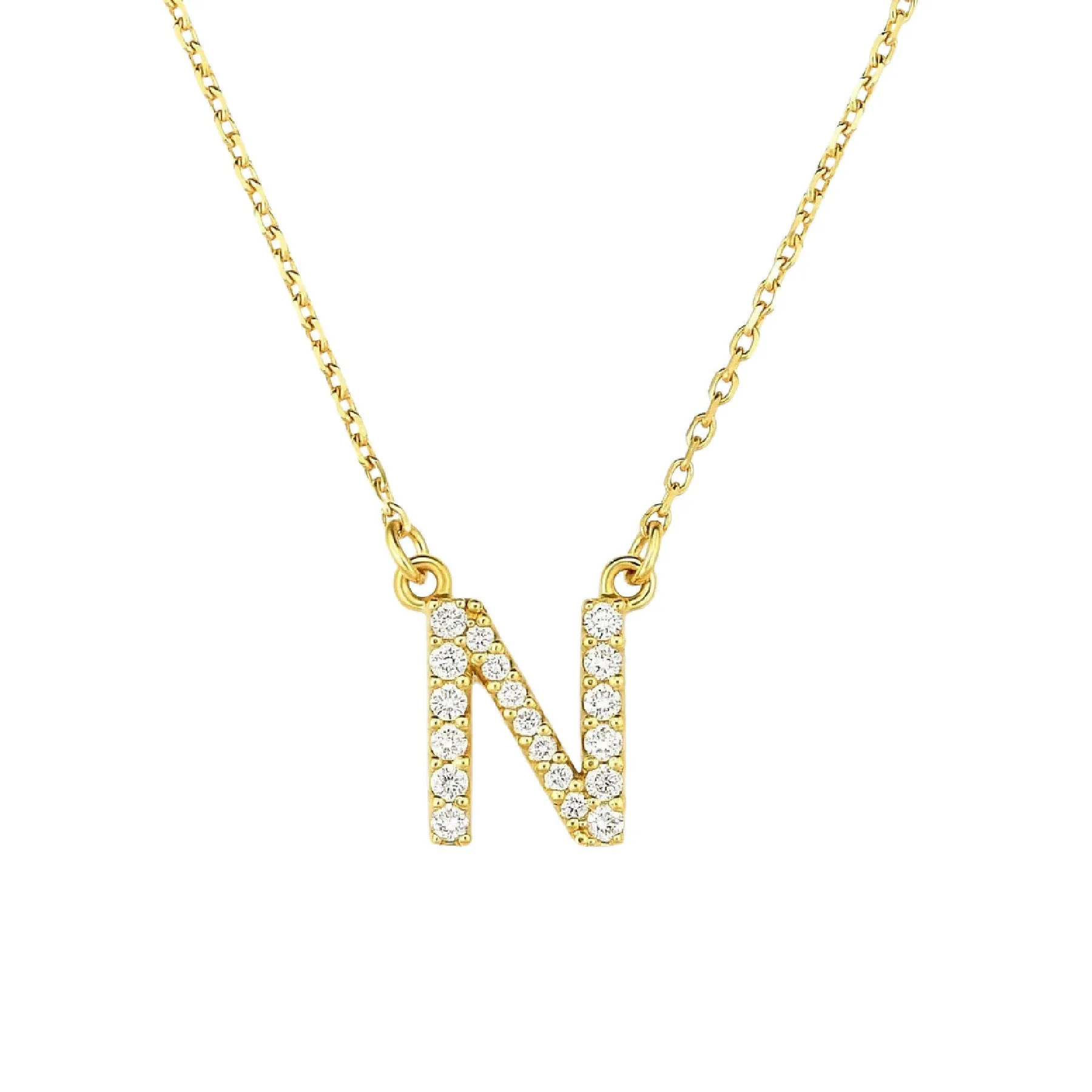 Single Diamond Initial Necklace