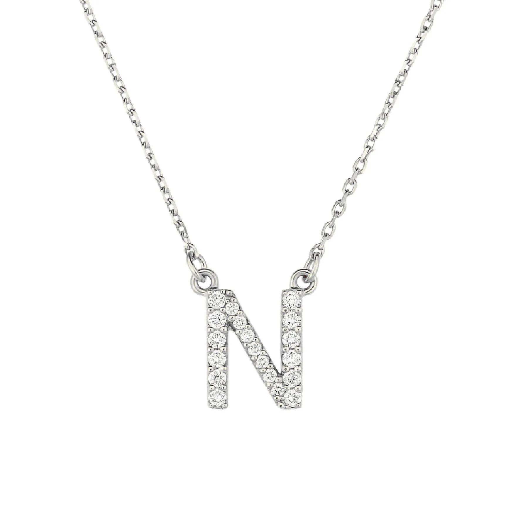 Single Diamond Initial Necklace