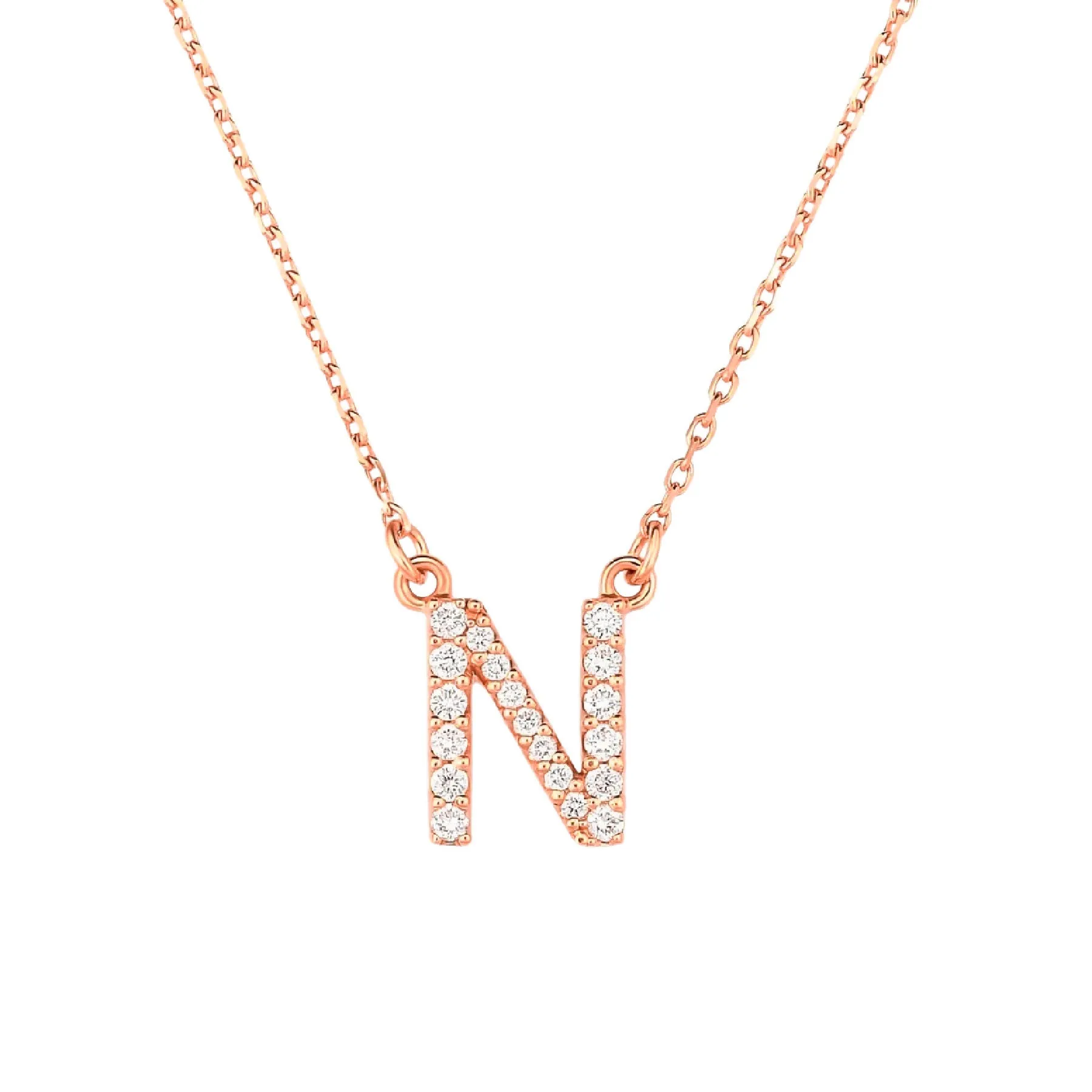Single Diamond Initial Necklace