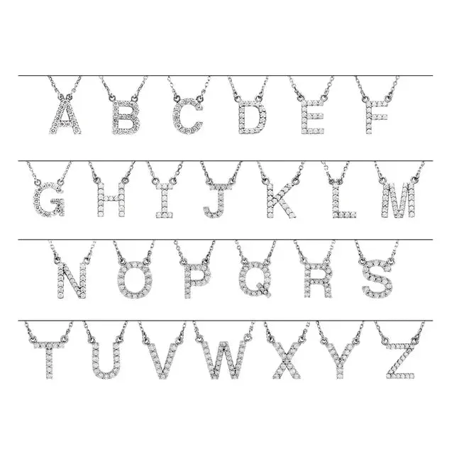 Single Diamond Initial Necklace