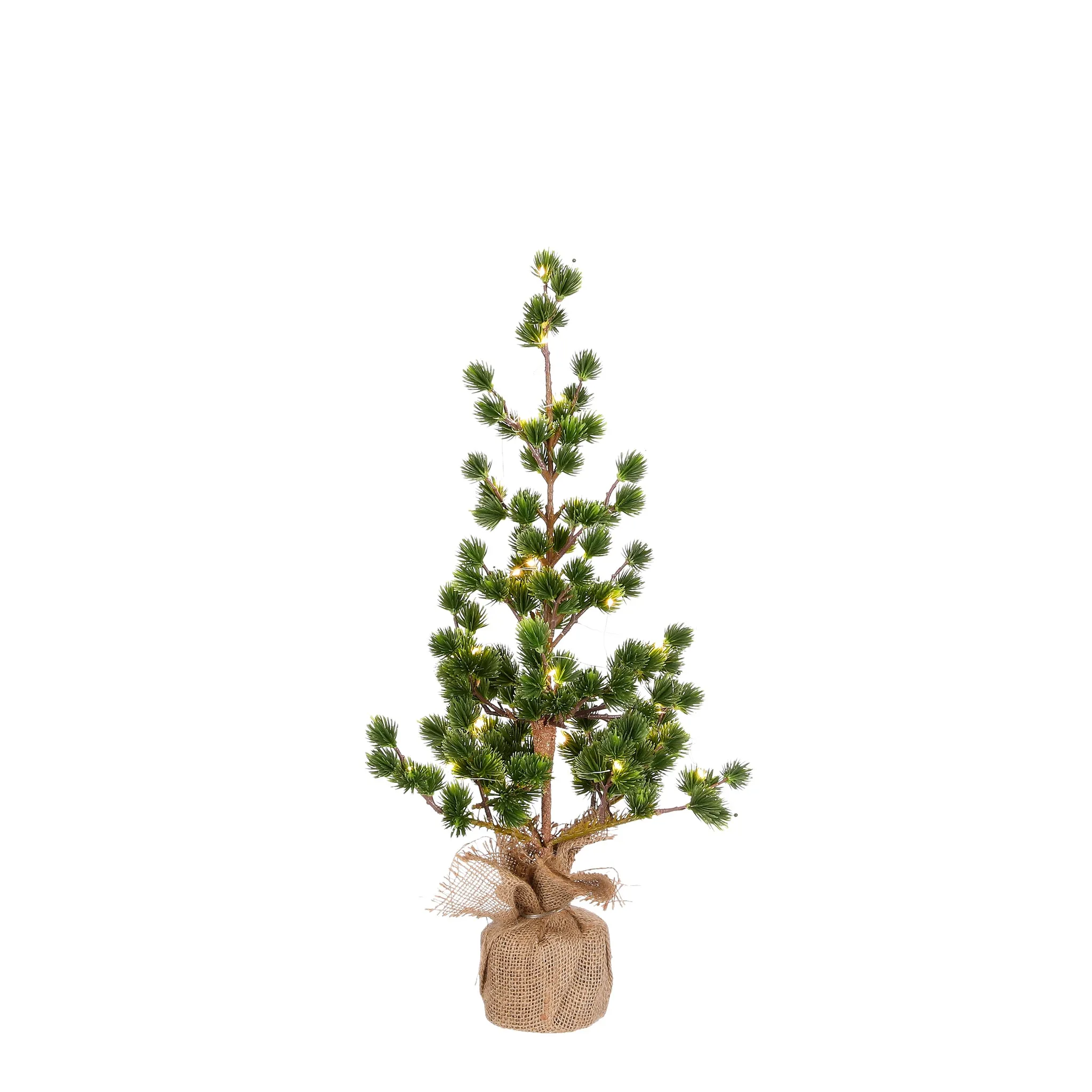 Small Christmas Tree in Burlap