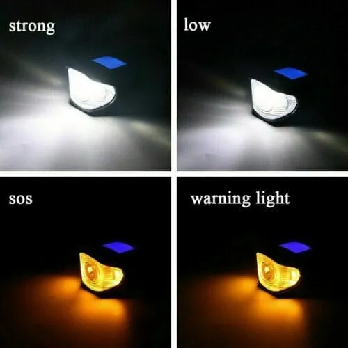 SMAXElite™ LED Rechargeable Bicycle Headlight   Odometer/Speedometer Set: Front/Rear/Horn
