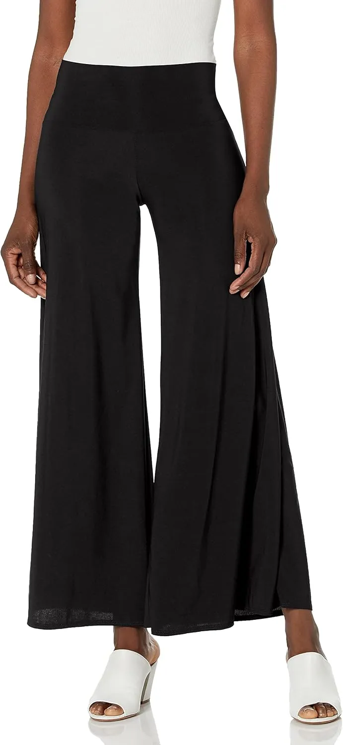 Star Vixen Women's Stretch Ity Knit Wide-Leg Palazzo Pant