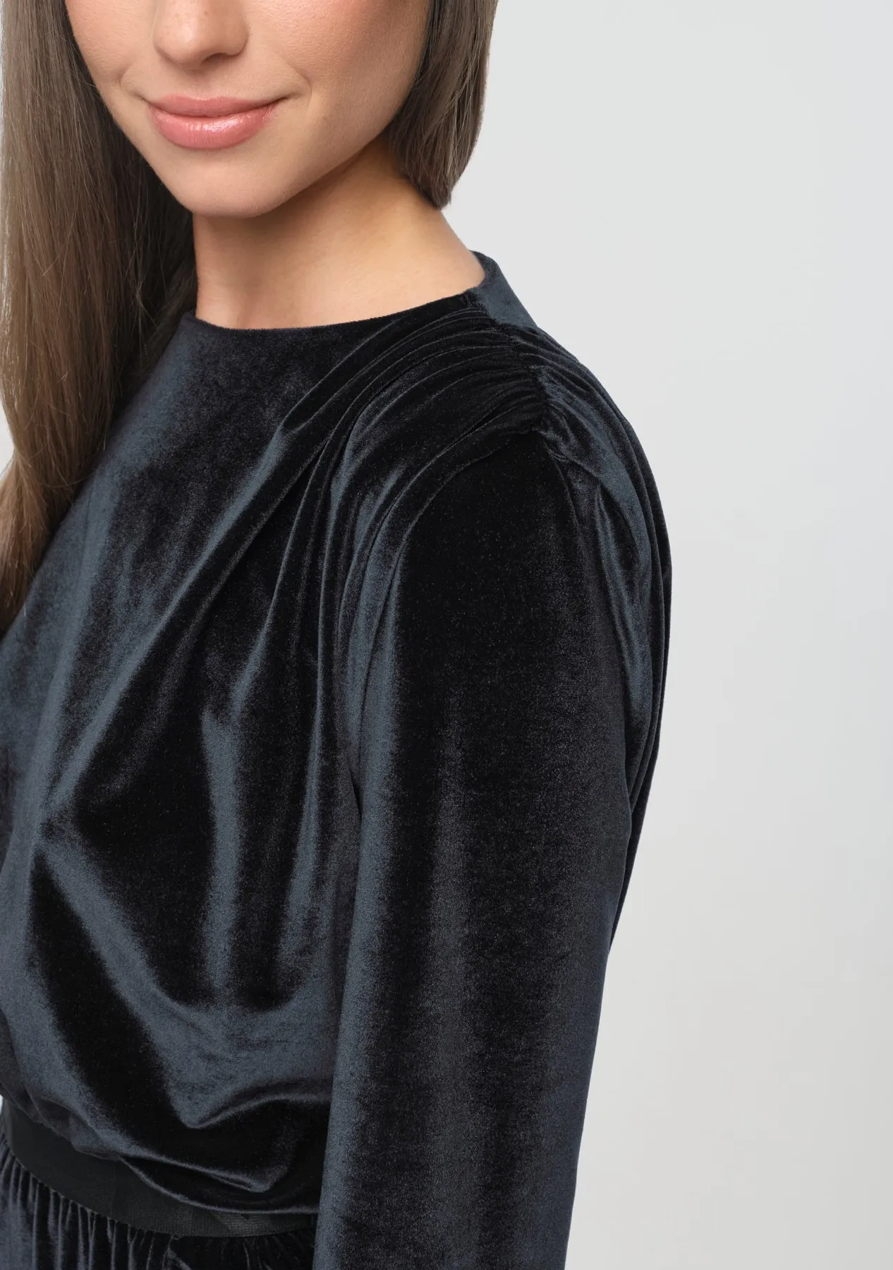 STARLIT Velvet Dress black