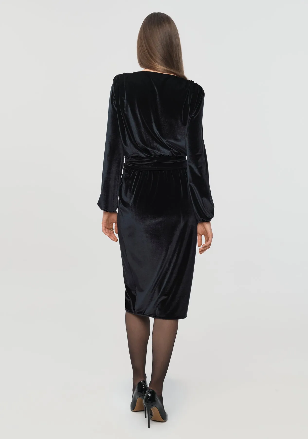 STARLIT Velvet Dress black