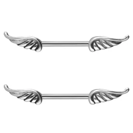Steel Angel Wing Nipple Barbell